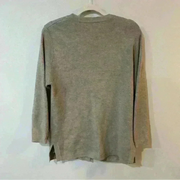 Classiques Entier 100% Pure Wool Button Down Ivory Cardigan Women’s Size Medium - Picture 5 of 6